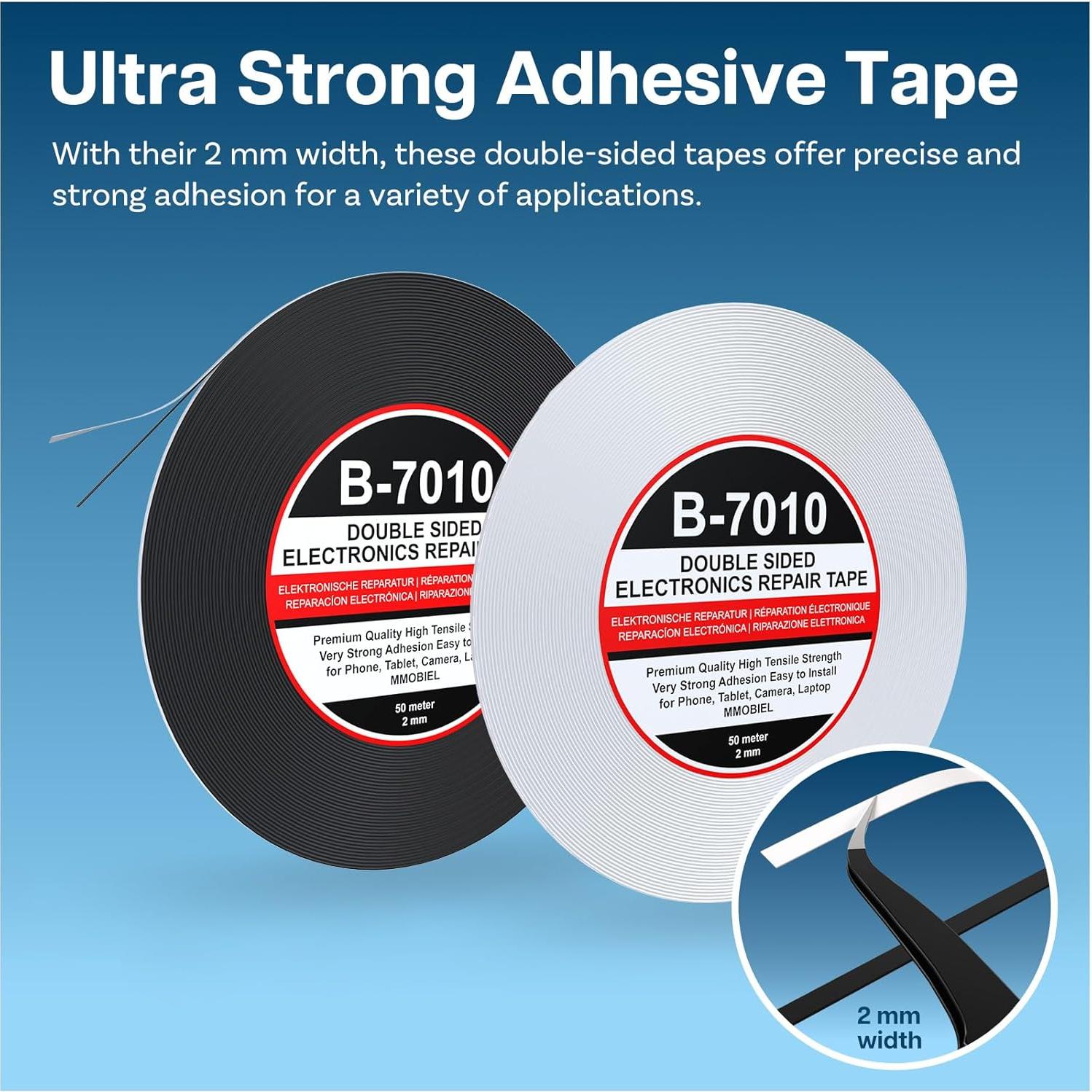 Cinta Adhesiva Doble Cara Ultra Fuerte MMOBIEL 2mm 100m