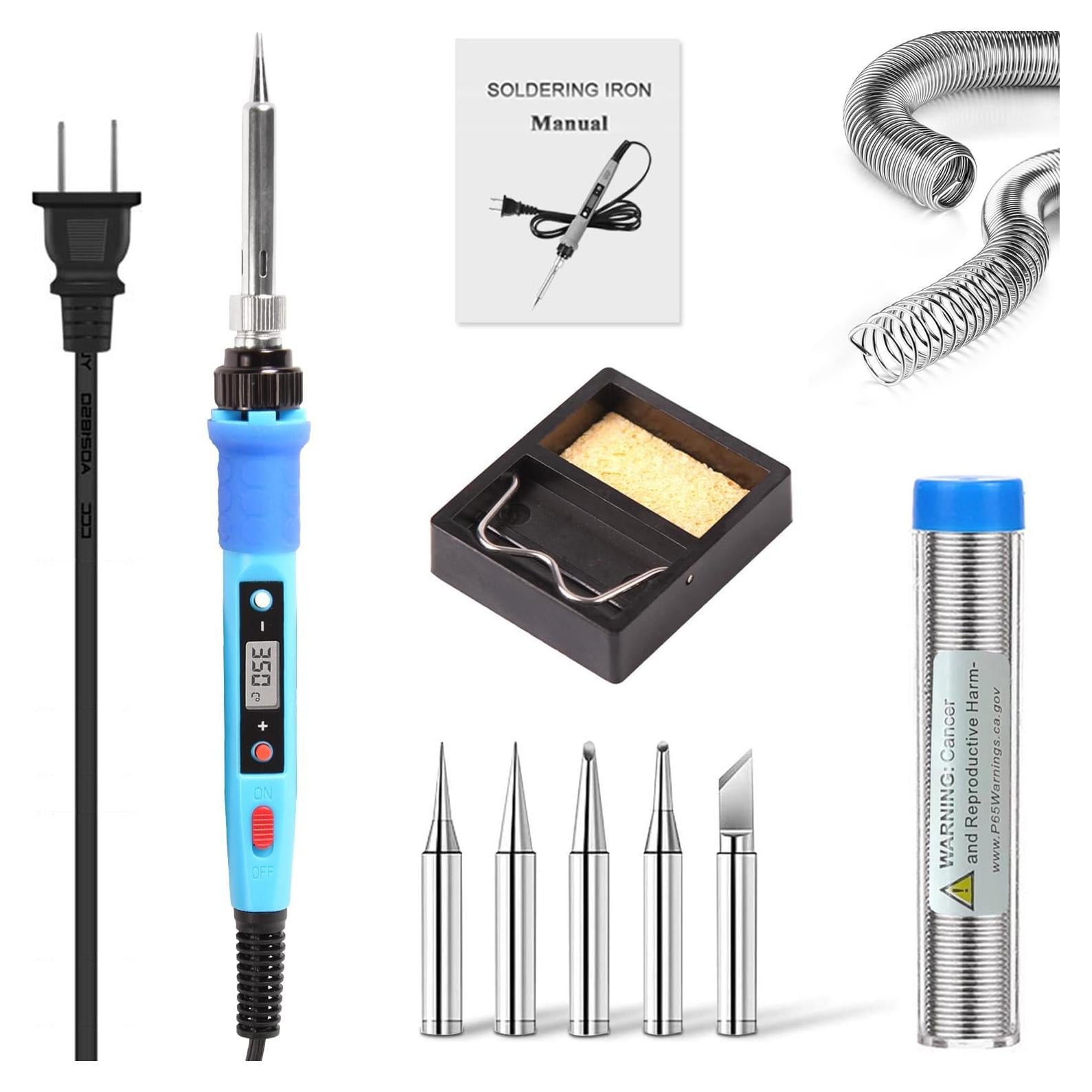 Kit de Soldador Digital LDK 80W con Pantalla LCD y Calentador Cerámico