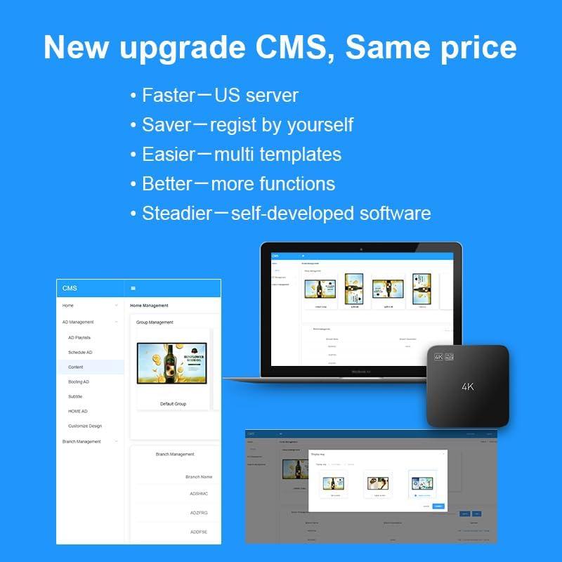 Reproductor Digital Publicitario Lunzn YM05 4K CMS Sin Suscripción