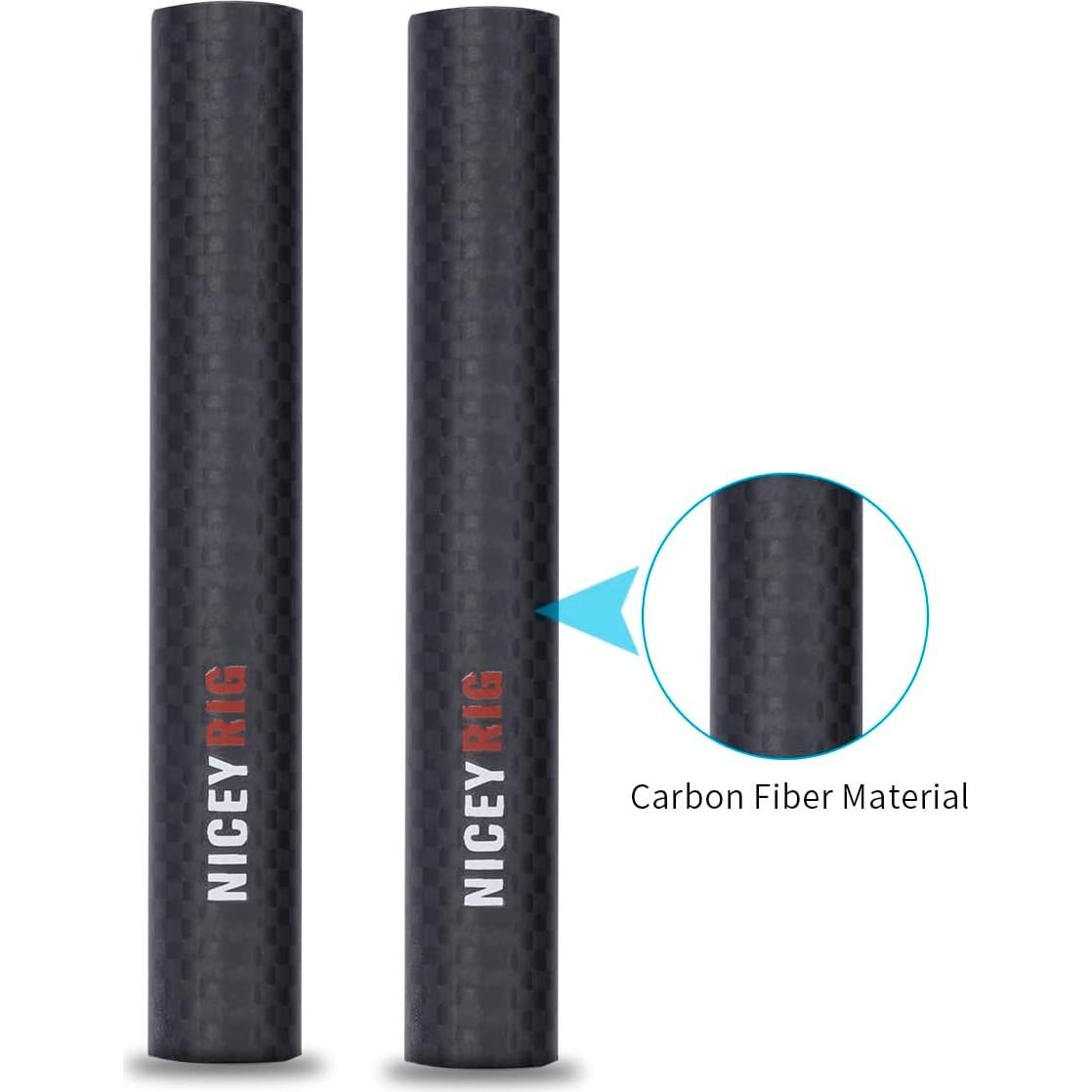 Varilla de Fibra de Carbono 15mm NICEYRIG 10.16 cm Paquete de 2