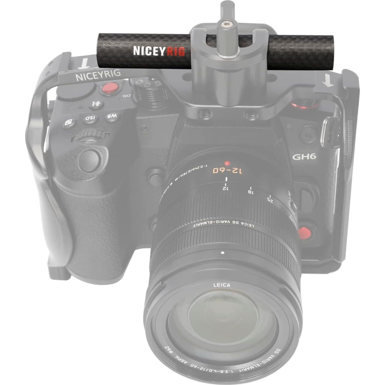 Varilla de Fibra de Carbono 15mm NICEYRIG 10.16 cm Paquete de 2