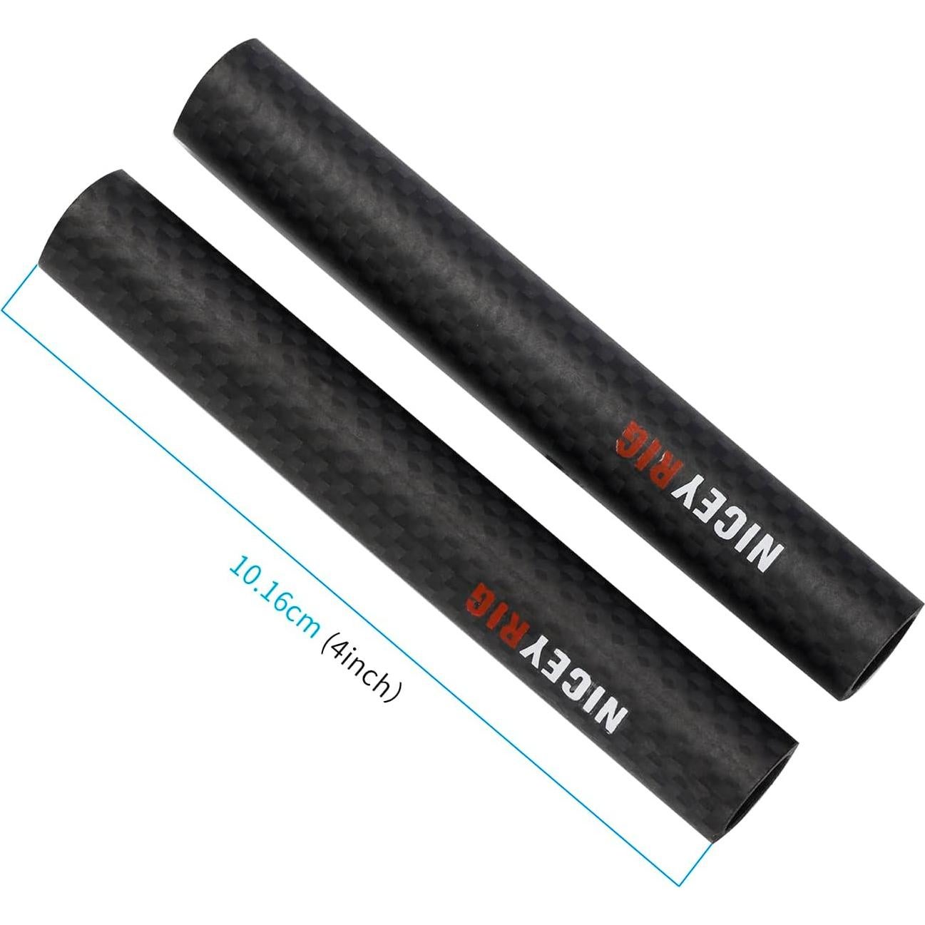 Varilla de Fibra de Carbono 15mm NICEYRIG 10.16 cm Paquete de 2