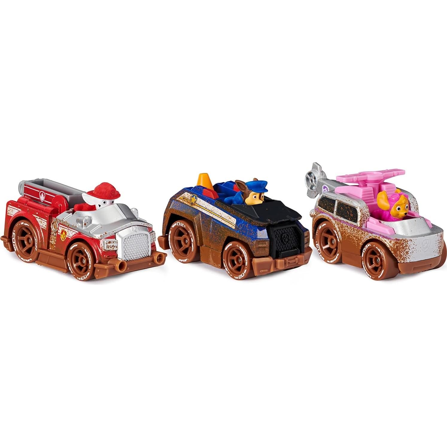 Paw Patrol 3 Pack Vehículos True Metal Skye Chase Marshall 1:55