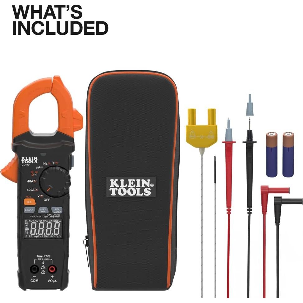 Medidor de Pinza Digital Klein Tools CL490 Doble Pantalla