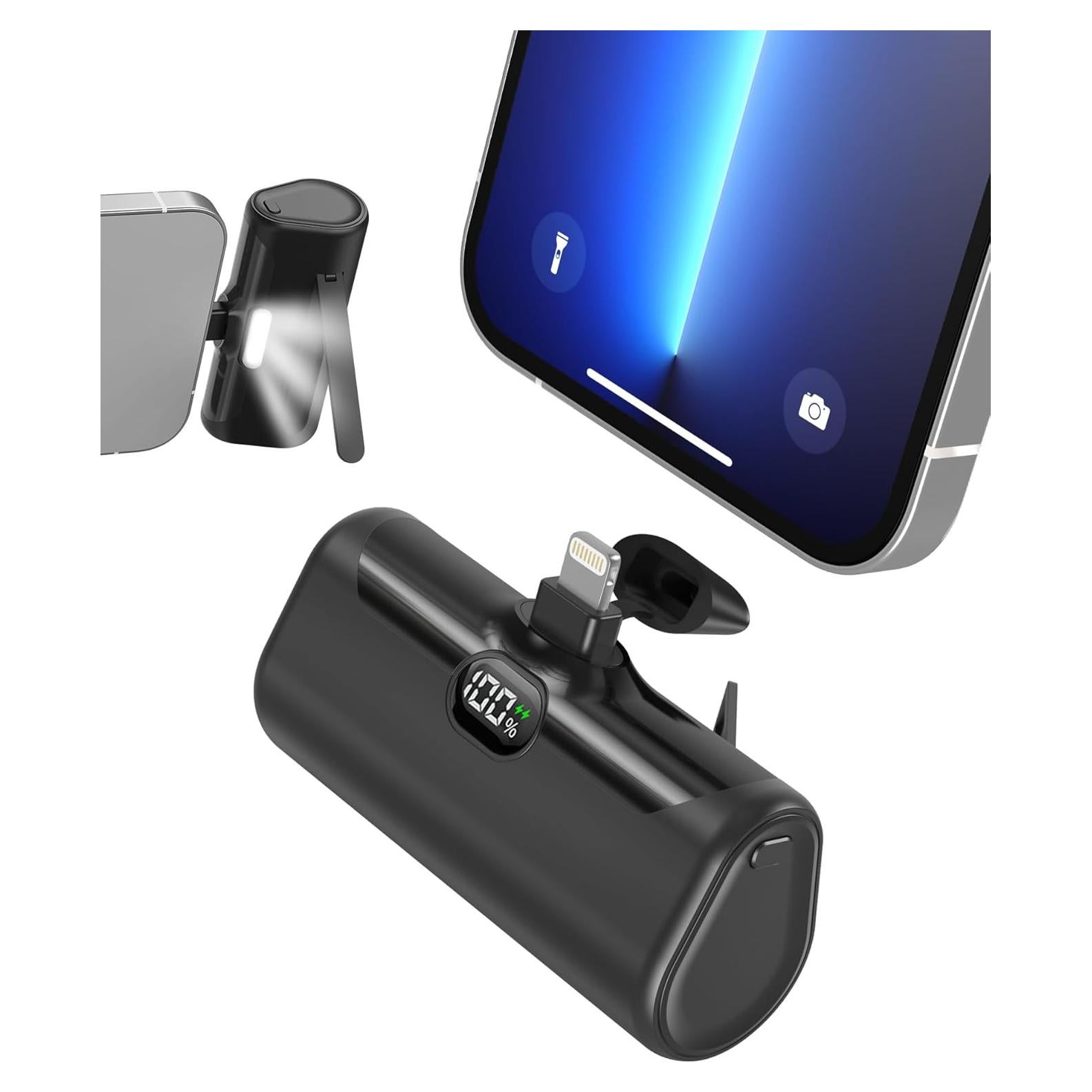 Cargador Portátil Mini 5000mAh SHENZHEN con Soporte y LCD