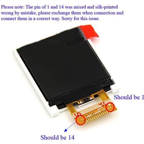 Pantalla TFT LCD Colorida HiLetgo 1.44" SPI ST7735 128x128