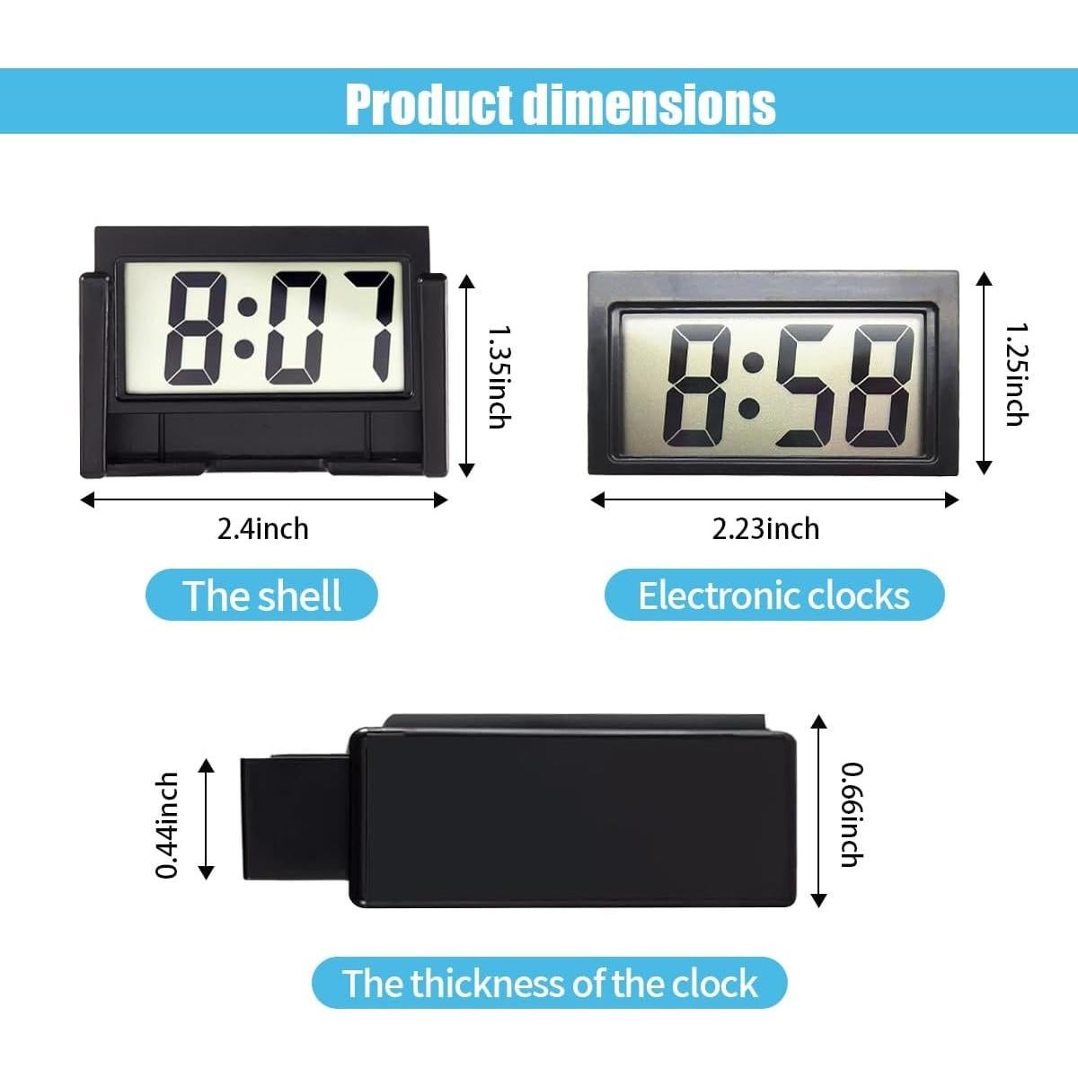 Reloj Electrónico Mini para Coche JOYCOURT Pantalla LCD