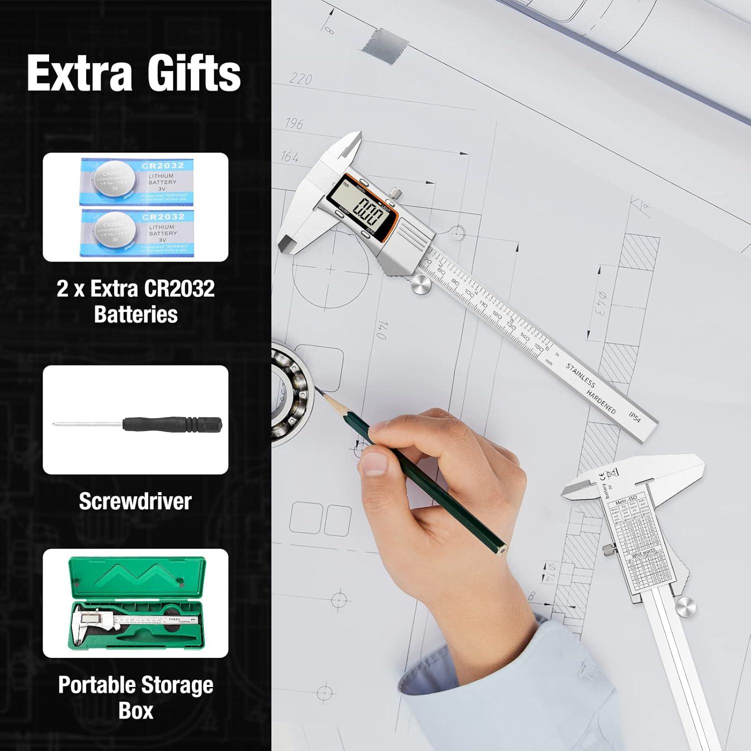 Calibrador Digital 300mm Raynesys Acero Inoxidable Pantalla LCD