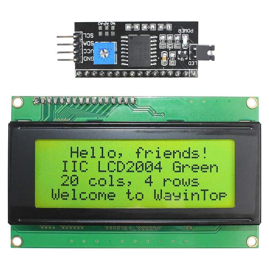 Módulo Pantalla LCD 20x4 WayinTop IIC Verde Amarillo
