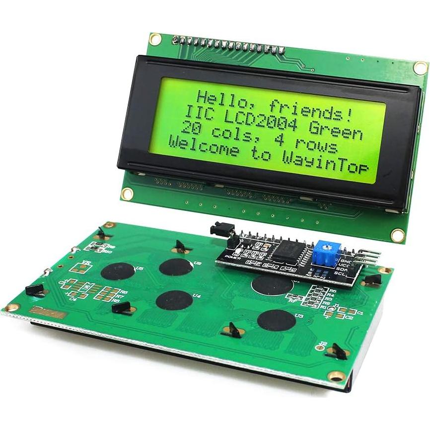 Módulo Pantalla LCD 20x4 WayinTop IIC Verde Amarillo