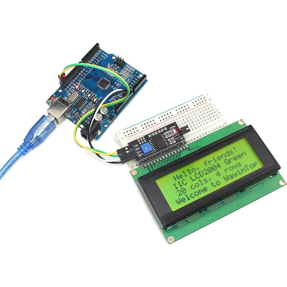 Módulo Pantalla LCD 20x4 WayinTop IIC Verde Amarillo