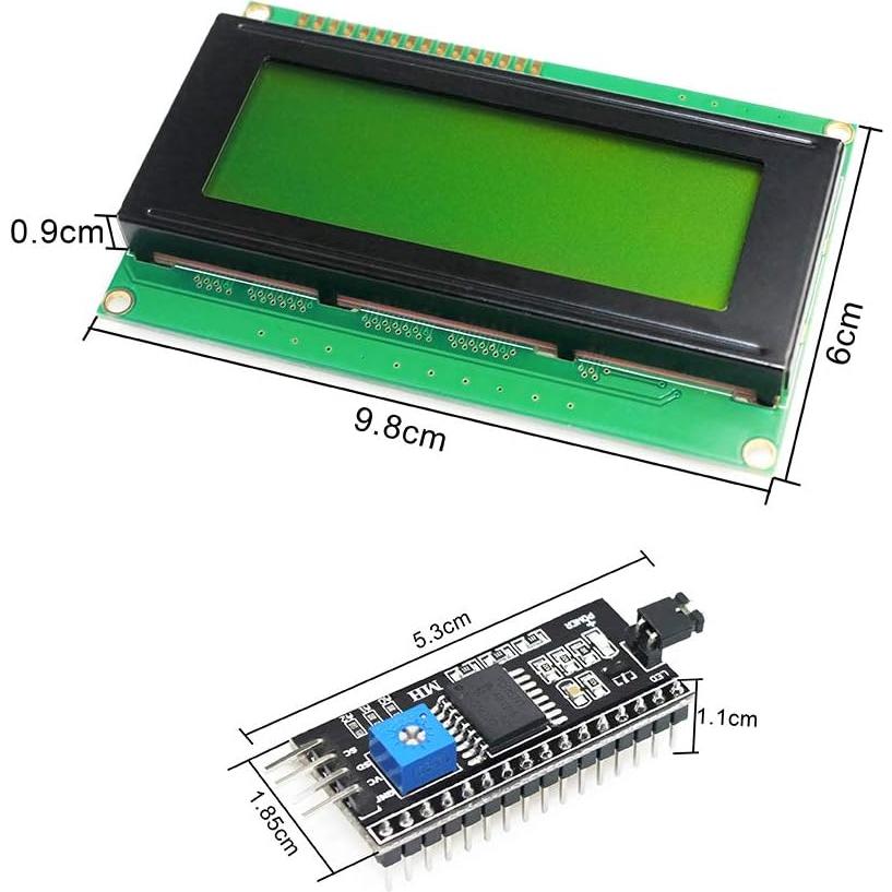Módulo Pantalla LCD 20x4 WayinTop IIC Verde Amarillo