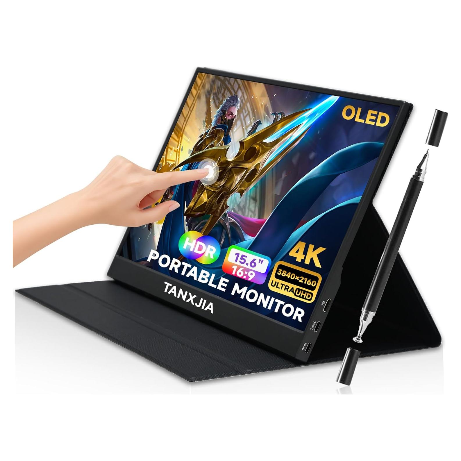 Monitor Portátil OLED TANXJIA 15.6" 4K Táctil 100% AdobeRGB