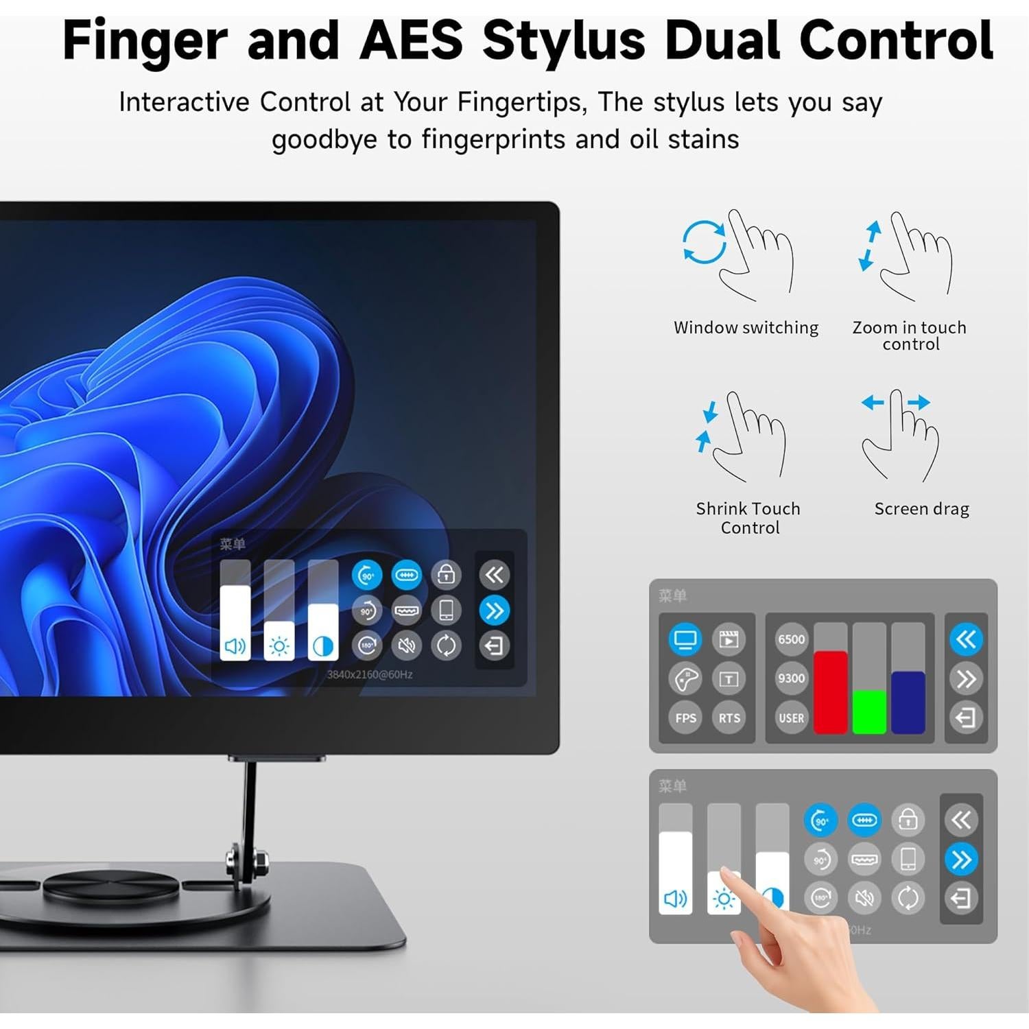 Monitor Portátil OLED TANXJIA 15.6" 4K Táctil 100% AdobeRGB