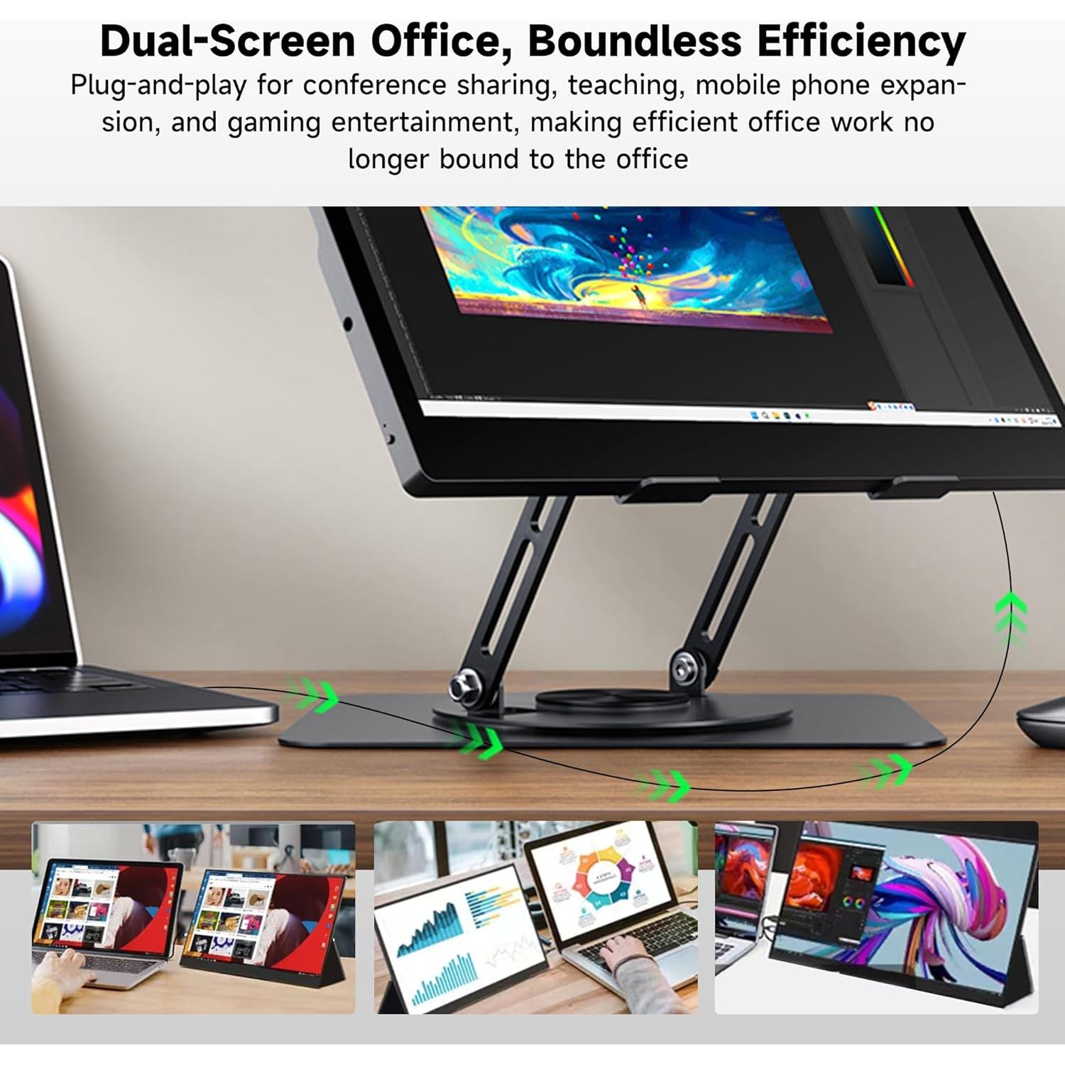 Monitor Portátil OLED TANXJIA 15.6" 4K Táctil 100% AdobeRGB