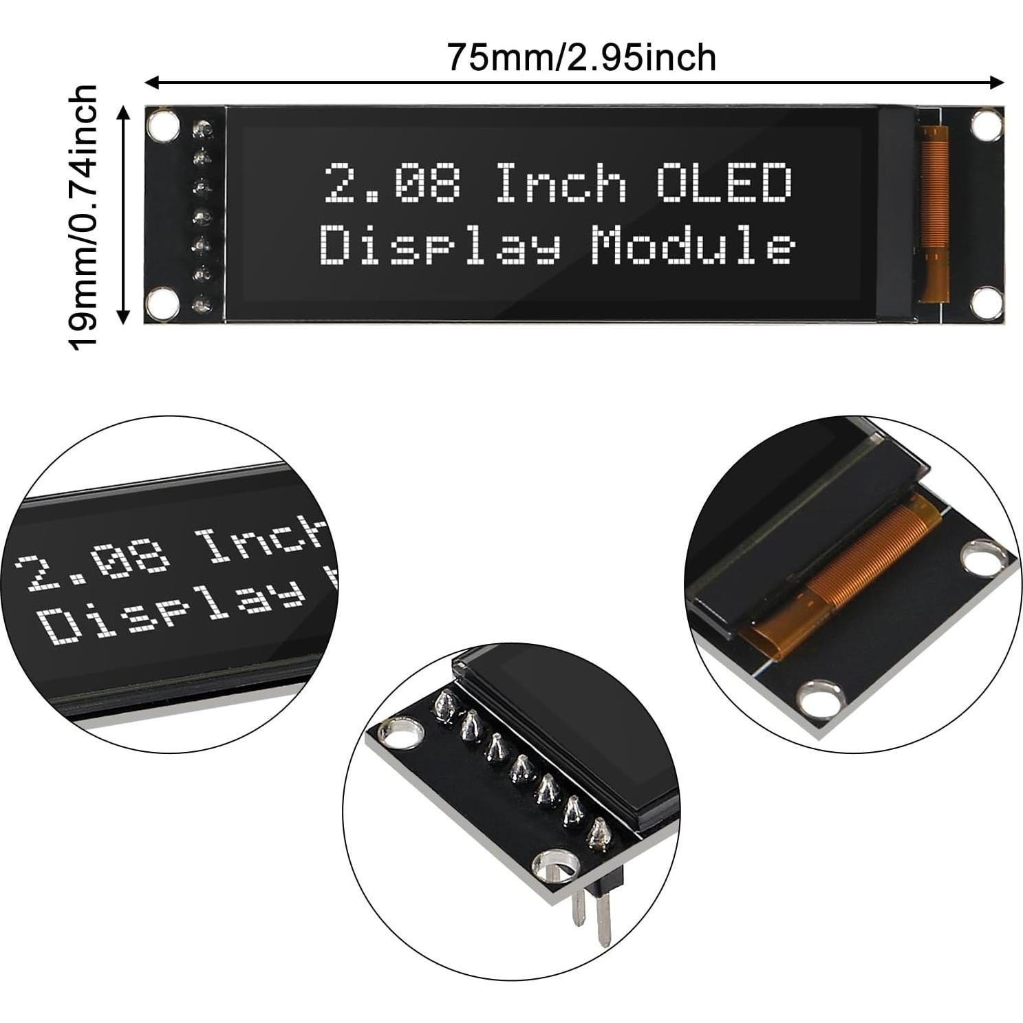 Módulo Pantalla OLED D-FLIFE SH1122 256x64 5.28 cm Blanco