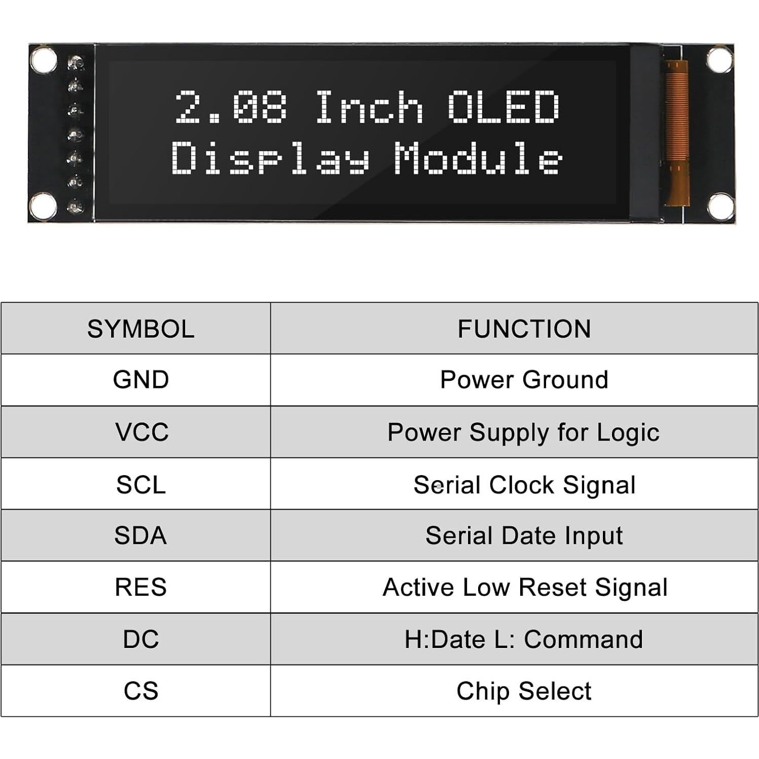 Módulo Pantalla OLED D-FLIFE SH1122 256x64 5.28 cm Blanco