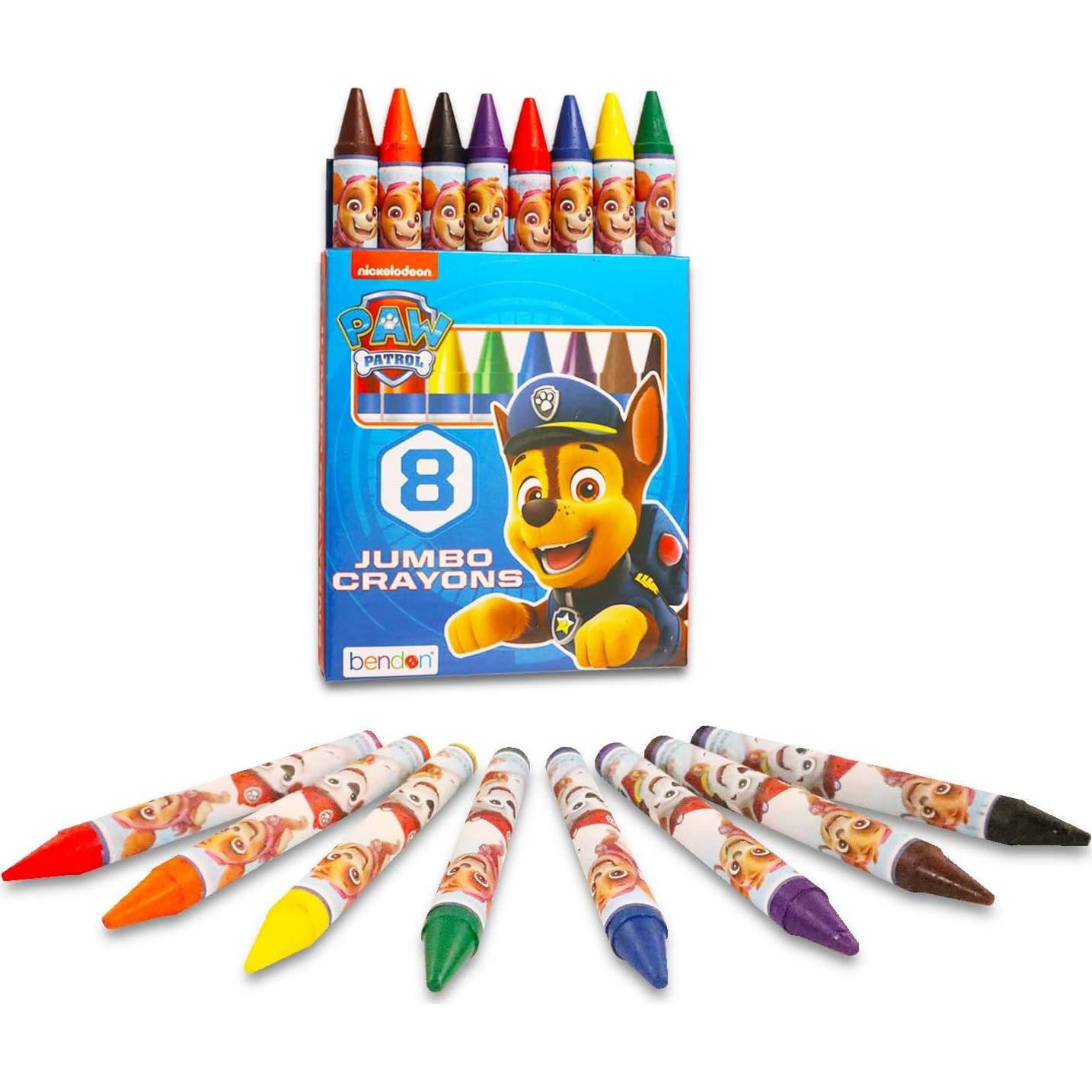 Juego de Colorear Paw Patrol - 8 Marcadores y 8 Crayones Jumbo