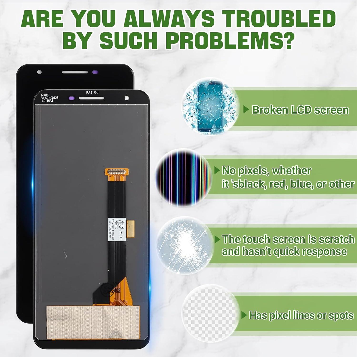 Reemplazo Pantalla LCD TFT Google Pixel 3A G020A G020E Negro