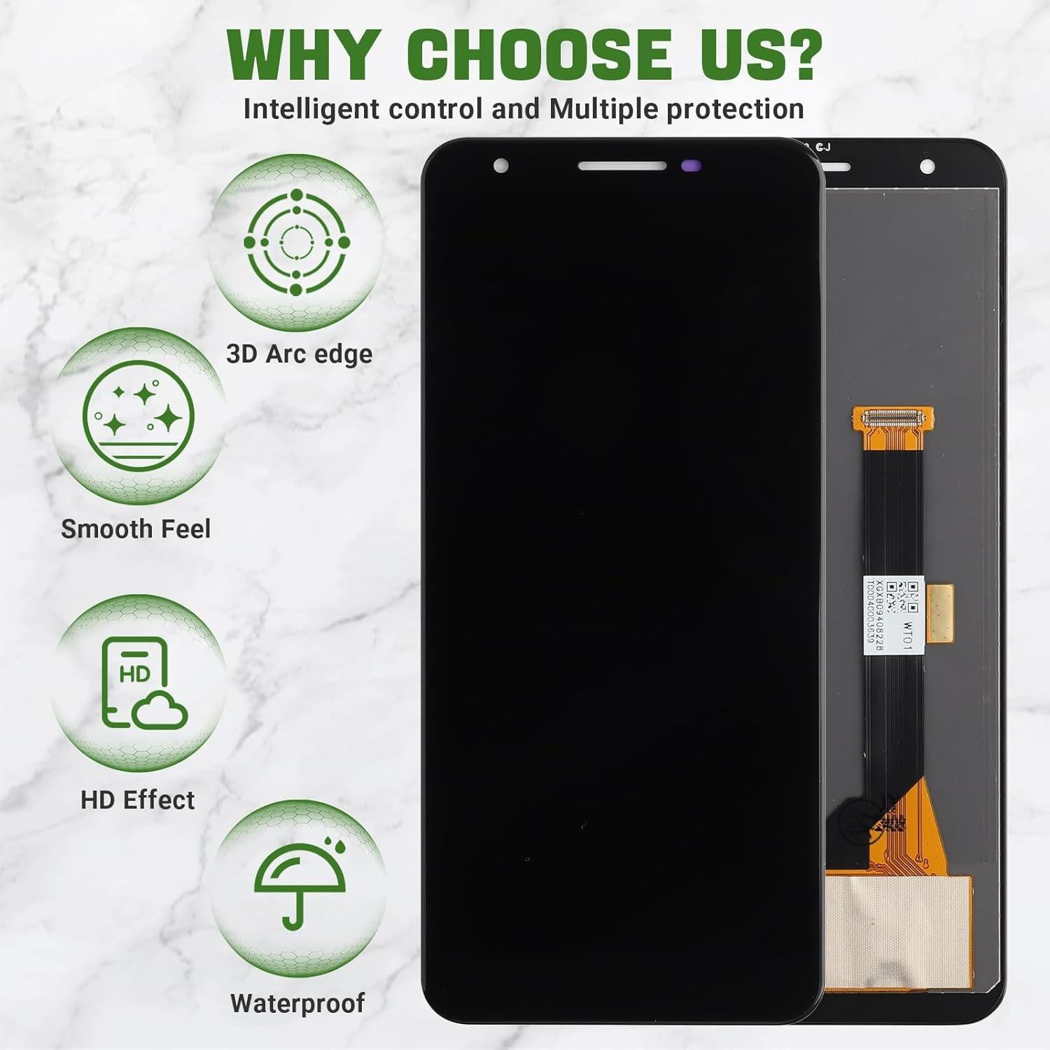 Reemplazo Pantalla LCD TFT Google Pixel 3A G020A G020E Negro