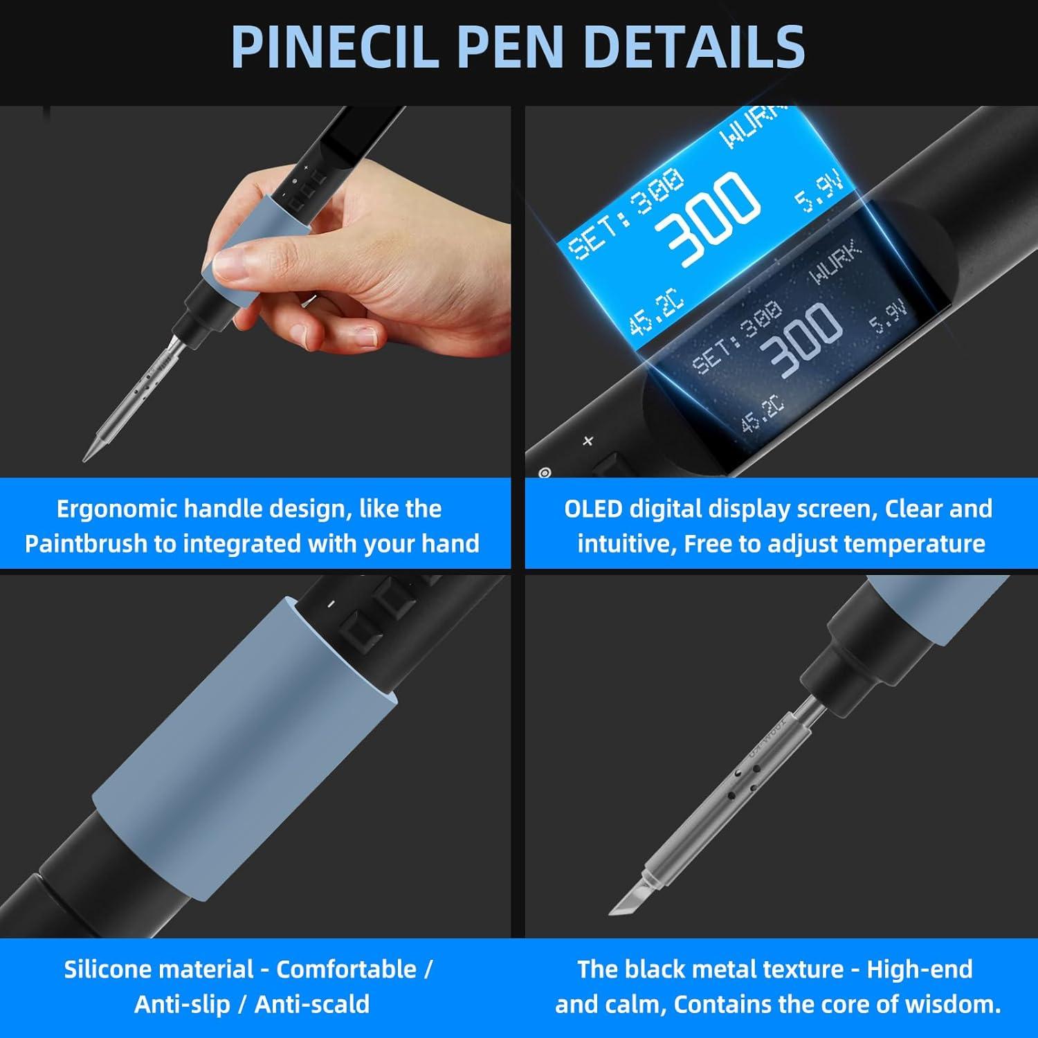 Kit de Soldador Eléctrico FEITA PTS200 100W con Pantalla OLED