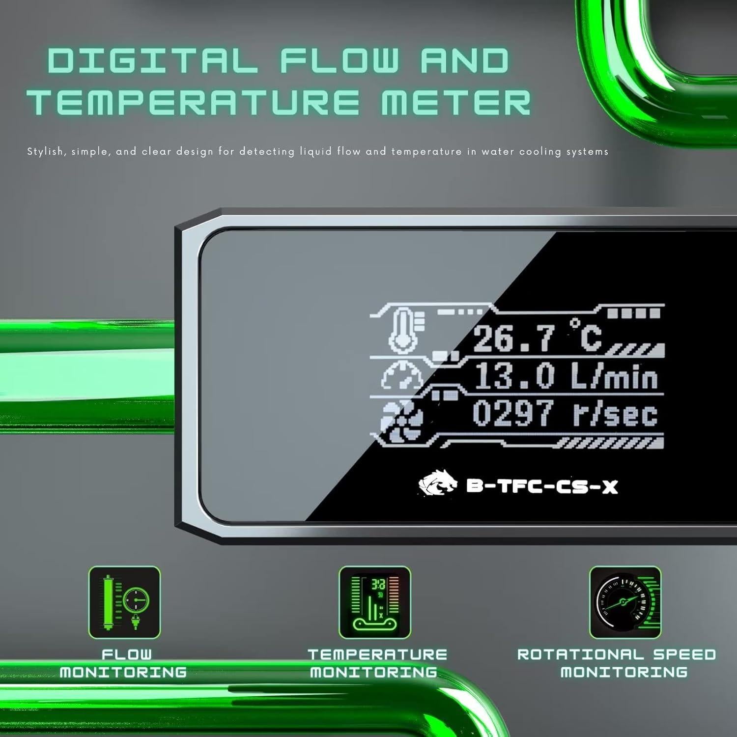 Termómetro de Flujo y Temperatura G1/4 OLED para PC