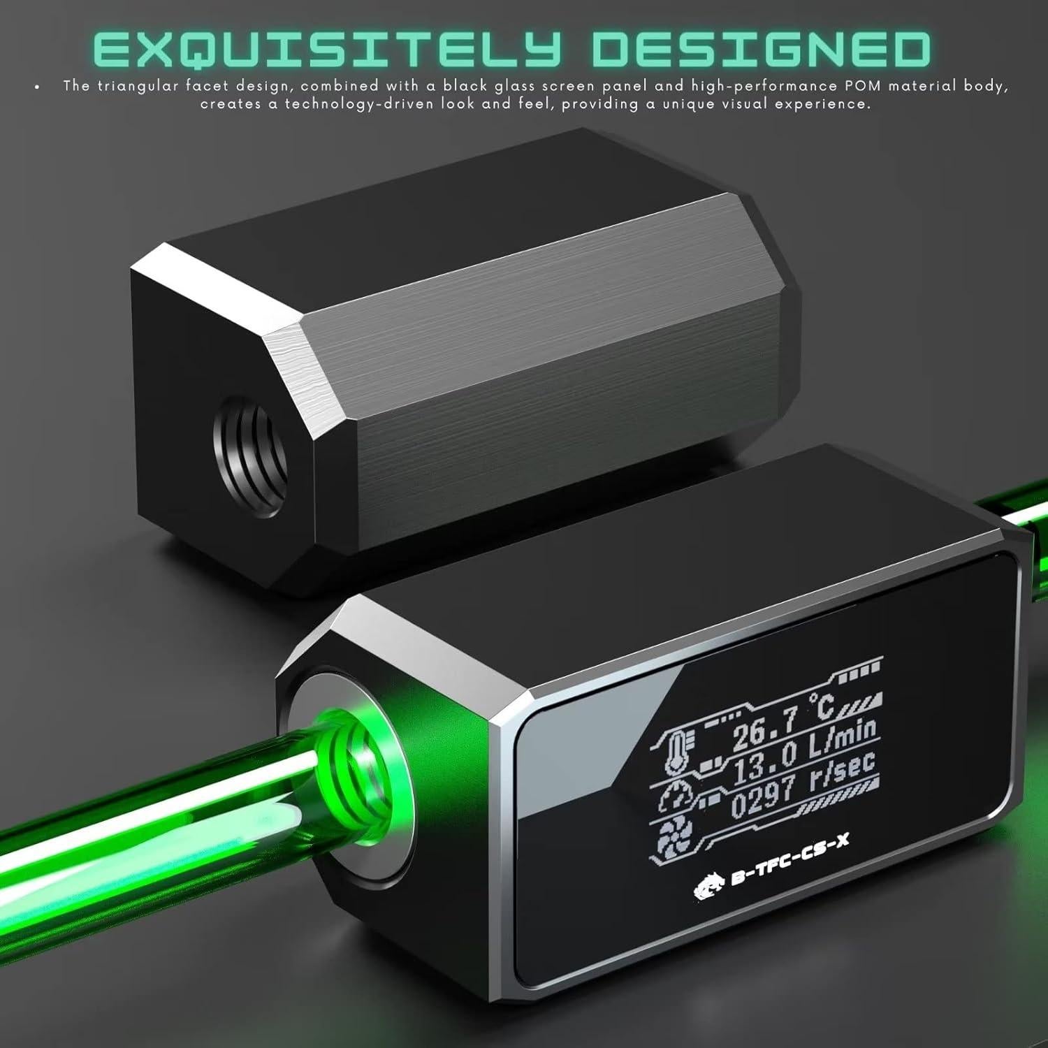 Termómetro de Flujo y Temperatura G1/4 OLED para PC