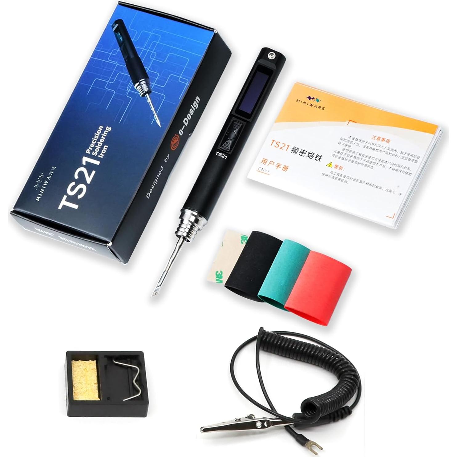 Kit de Soldador USB NovelLife TS21, Pantalla OLED, 100-450°C