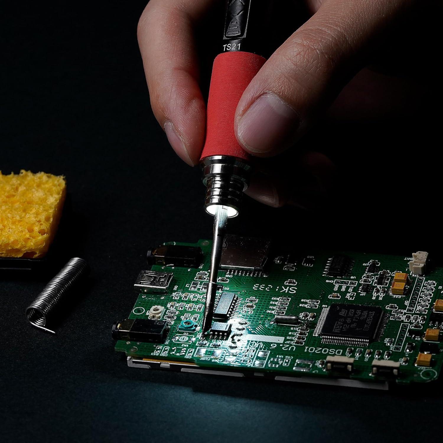 Kit de Soldador USB NovelLife TS21, Pantalla OLED, 100-450°C