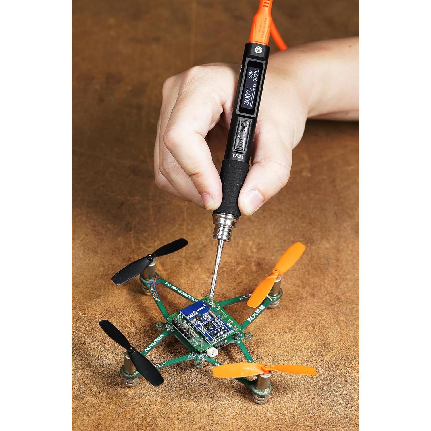 Kit de Soldador USB NovelLife TS21, Pantalla OLED, 100-450°C