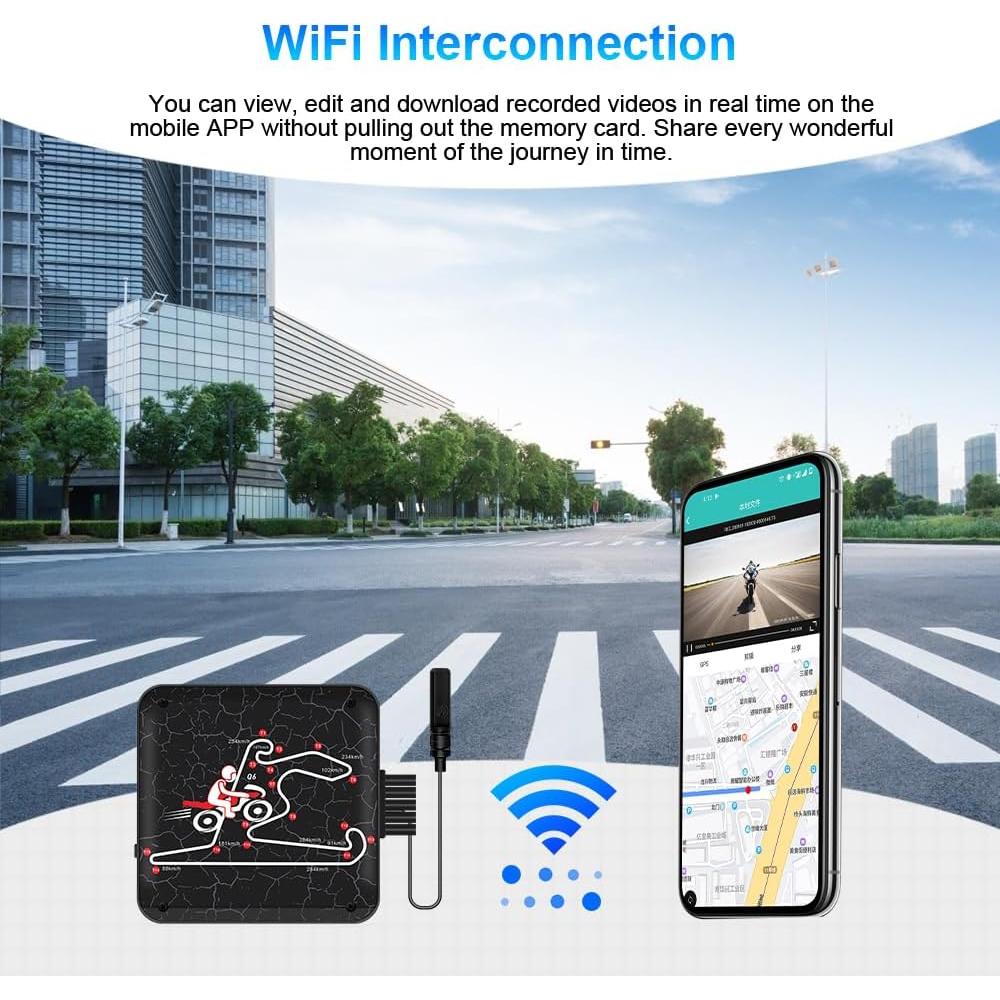 Cámara de Tablero WiFi VSYSTO 1080P con GPS y Sensores