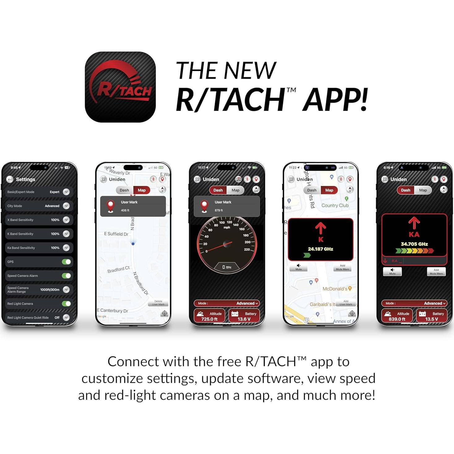 Detector de Radar Lásers Uniden R4 con GPS y Alertas de Voz