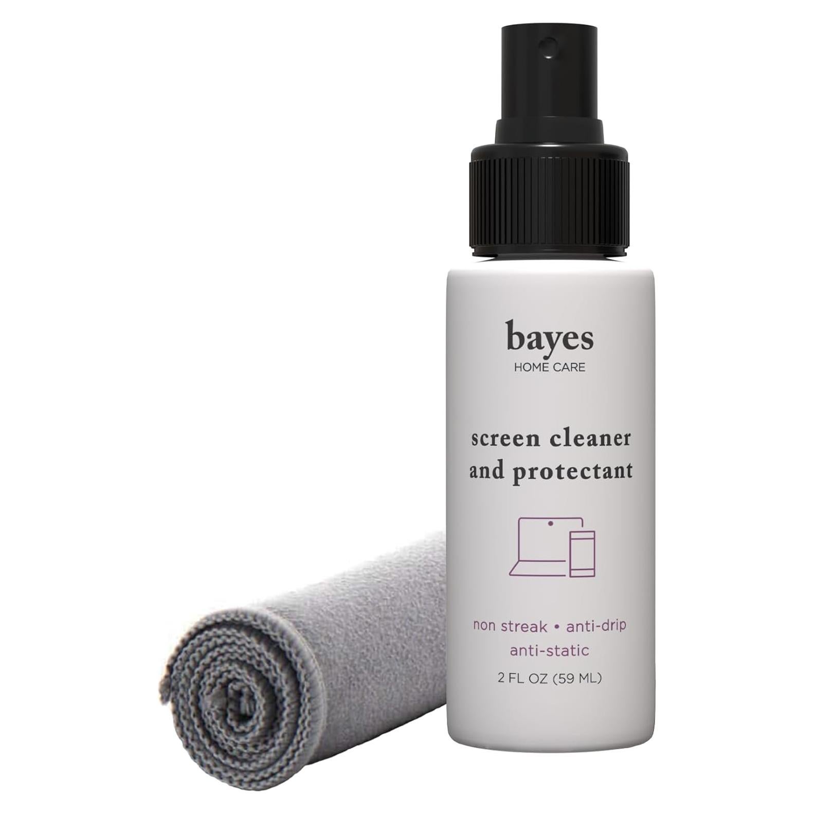 Kit Limpiador de Pantallas Bayes 59 ml - 2 Paquetes con Paño Microfibra