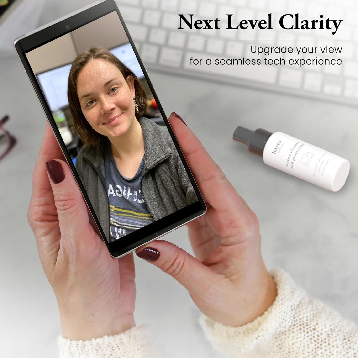 Kit Limpiador de Pantallas Bayes 59 ml - 2 Paquetes con Paño Microfibra