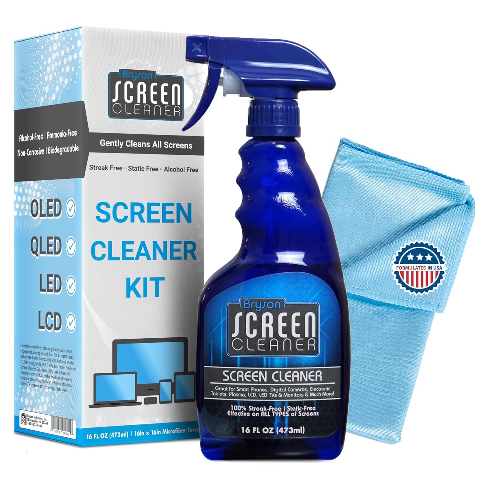 Kit de limpieza de pantalla Bryson 453g - Seguro para LED, LCD, OLED
