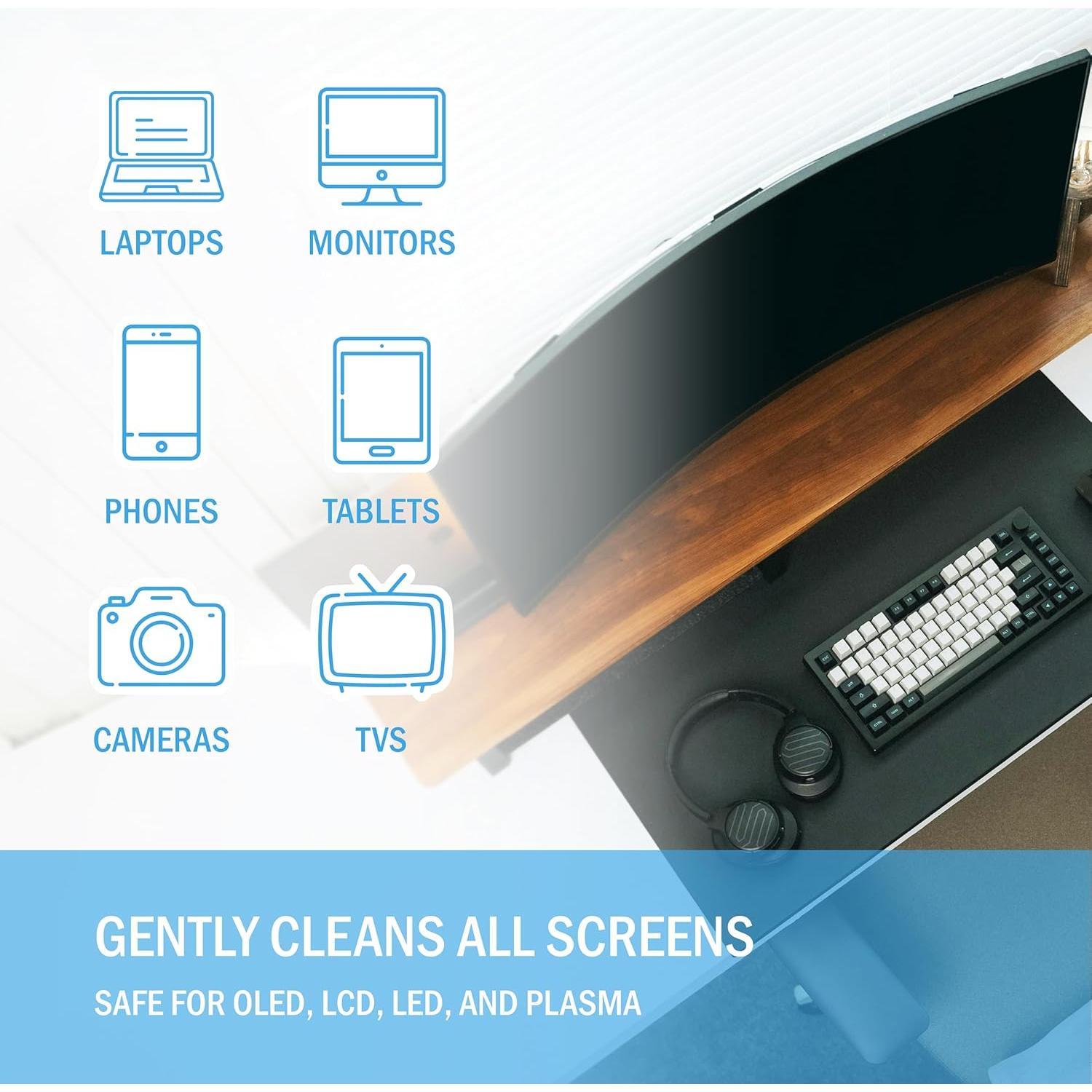 Kit de limpieza de pantalla Bryson 453g - Seguro para LED, LCD, OLED