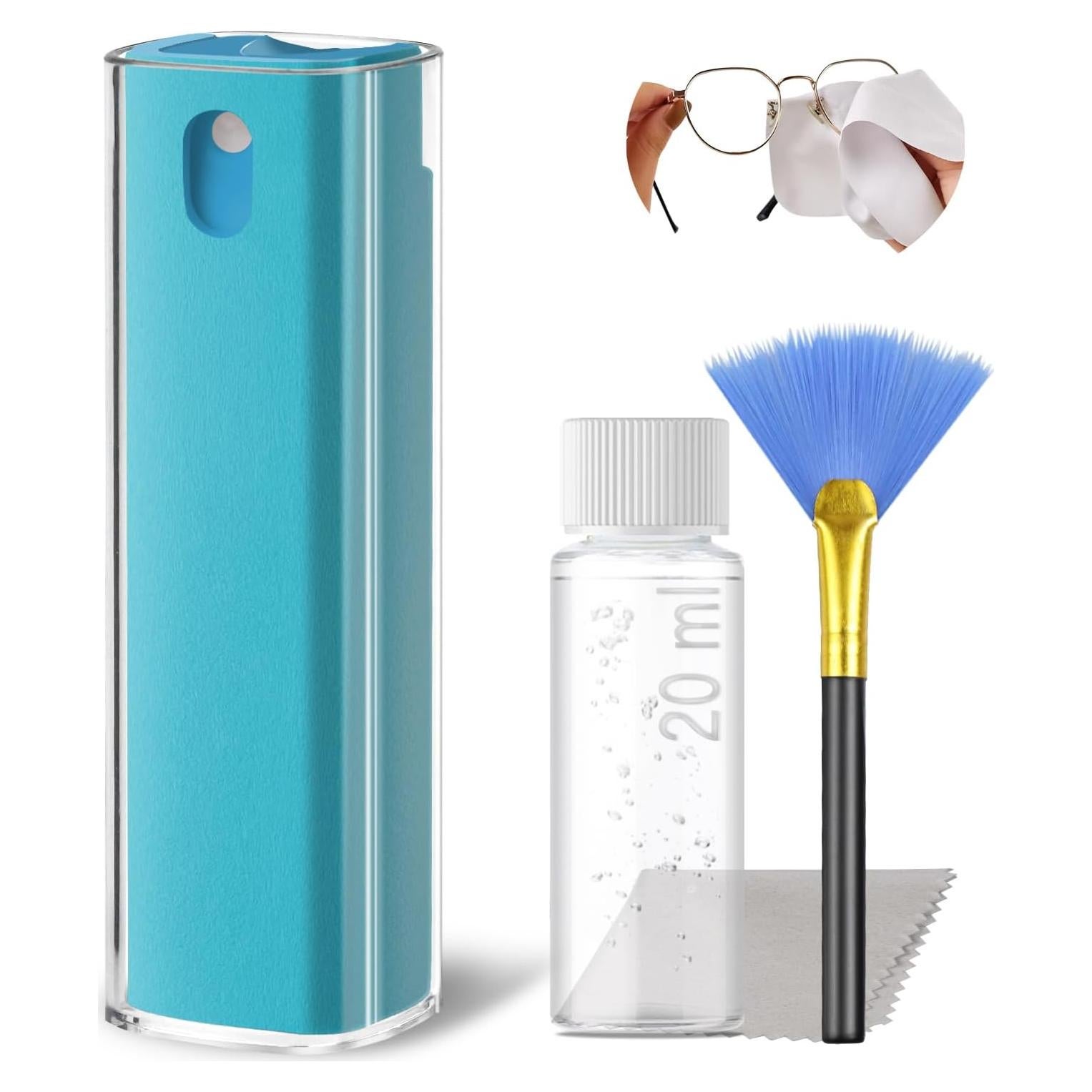 Spray Limpiador de Pantallas 20ml Jiateums con Paño y Cepillo