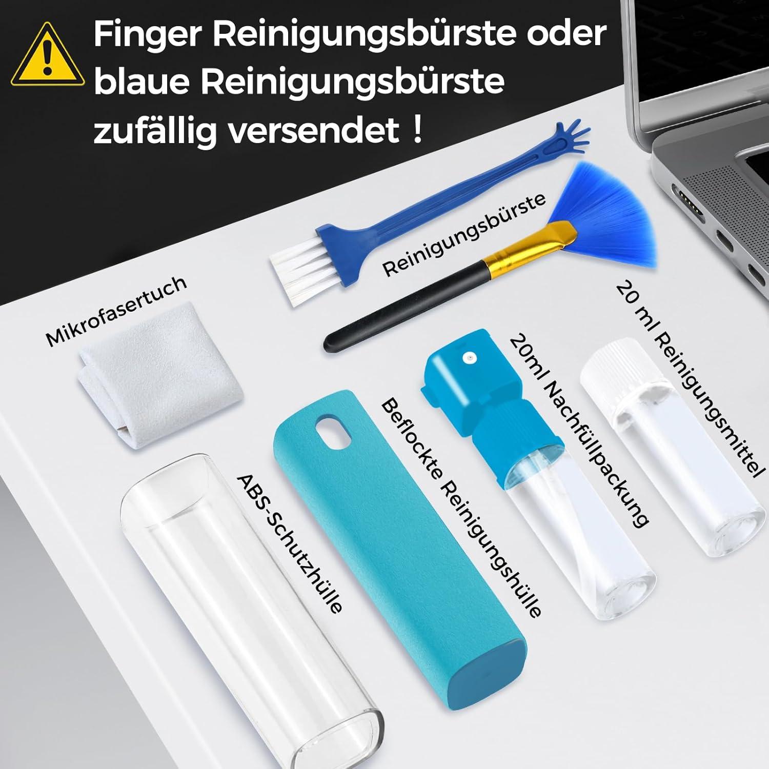 Spray Limpiador de Pantallas 20ml Jiateums con Paño y Cepillo