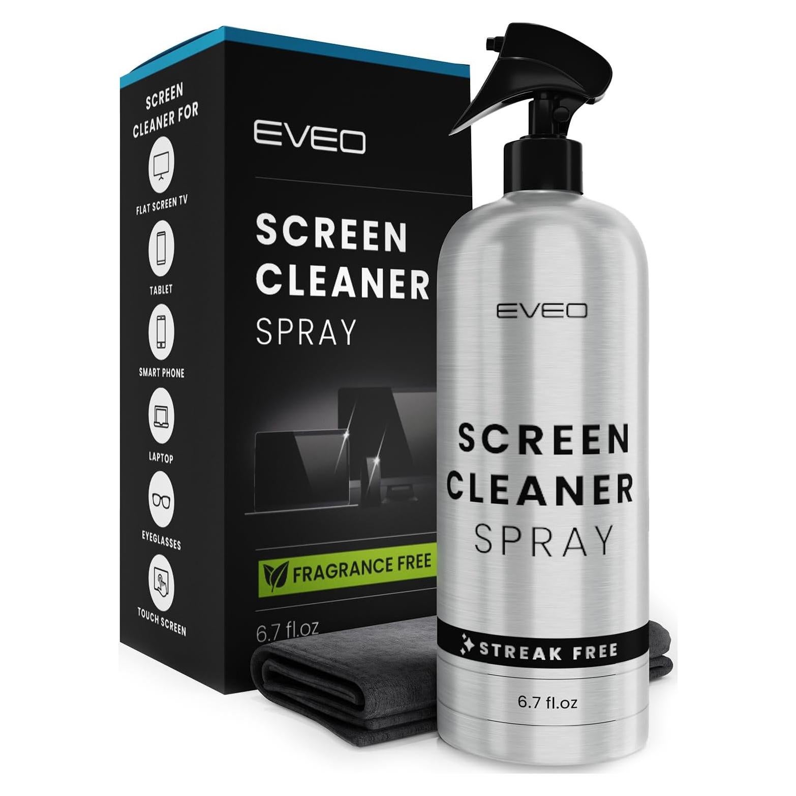 Kit Limpiador de Pantallas EVEO - Spray 305ml + Paño Microfibra