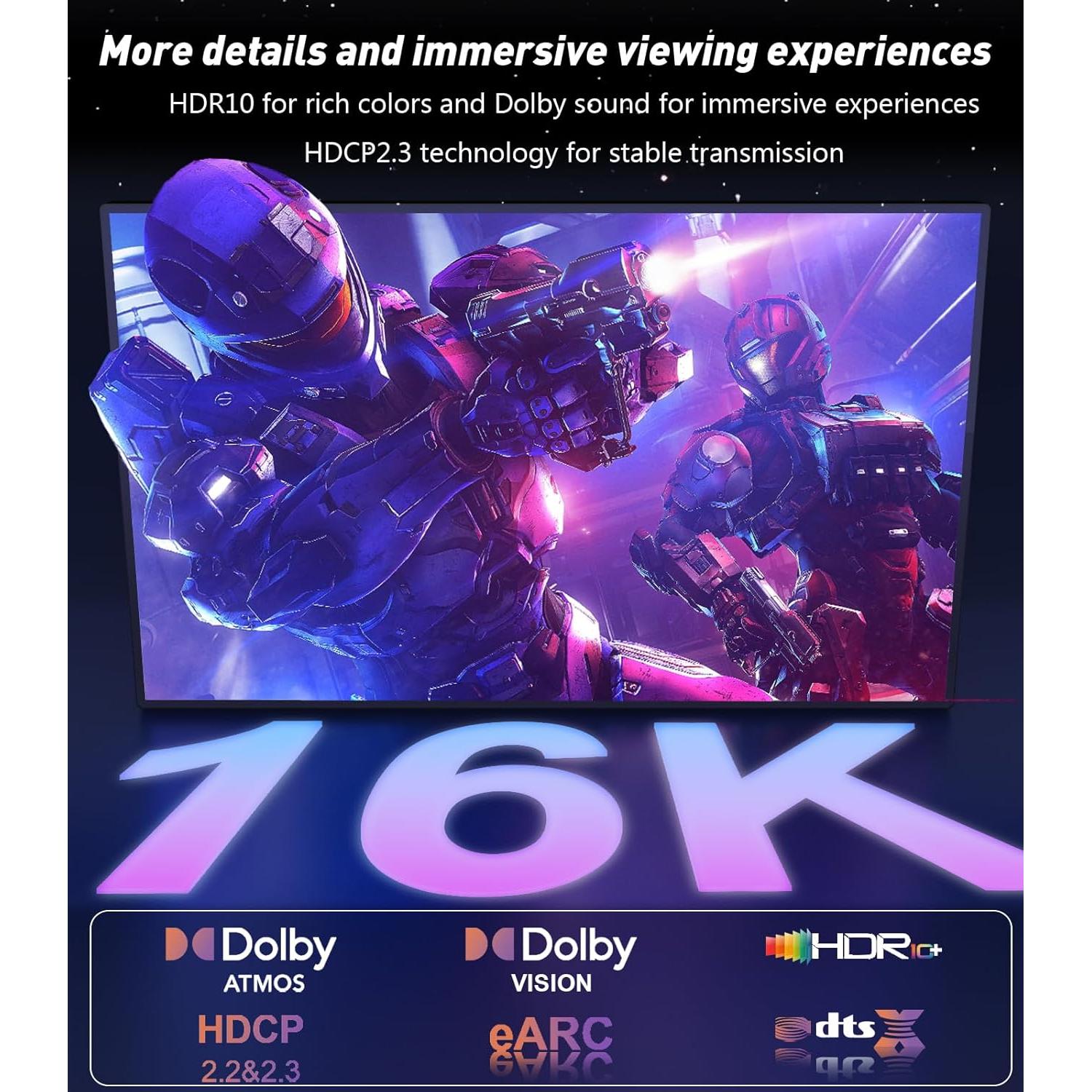 Cable DisplayPort 16K 1.83m SWITCHFLUX DP 2.1 48Gbps