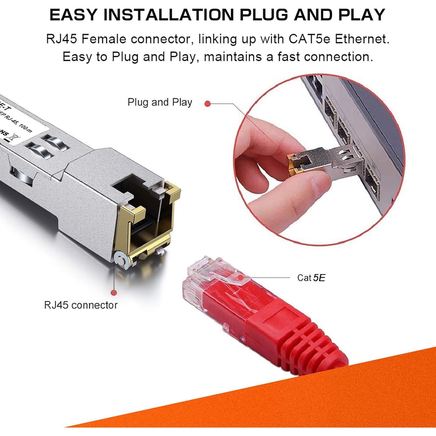 Transceptor SFP a RJ45 ipolex 1000Base-T 10 unidades 100m