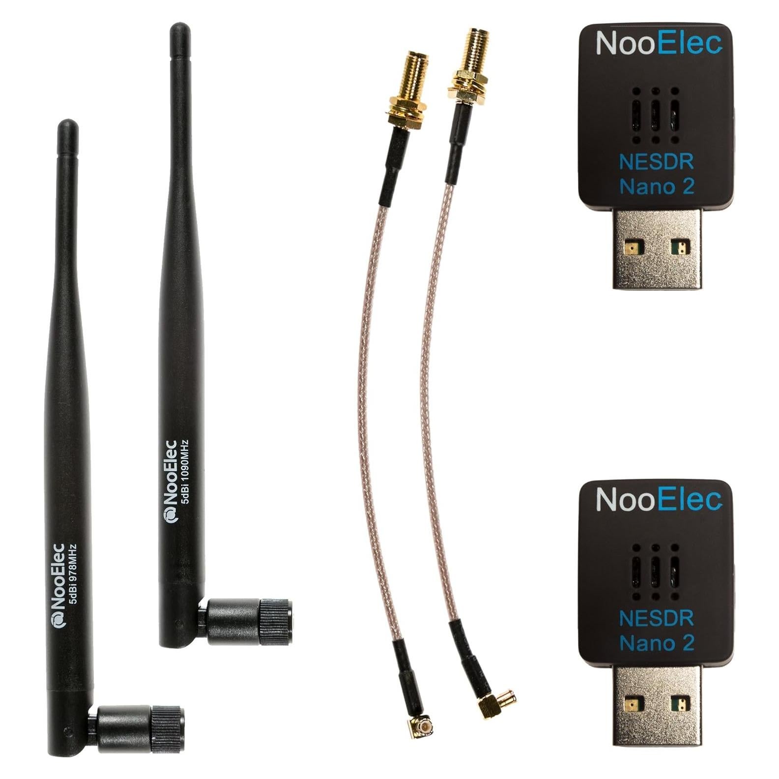 Paquete Doble Banda Nooelec NESDR Nano 2 ADS-B 978MHz 1090MHz