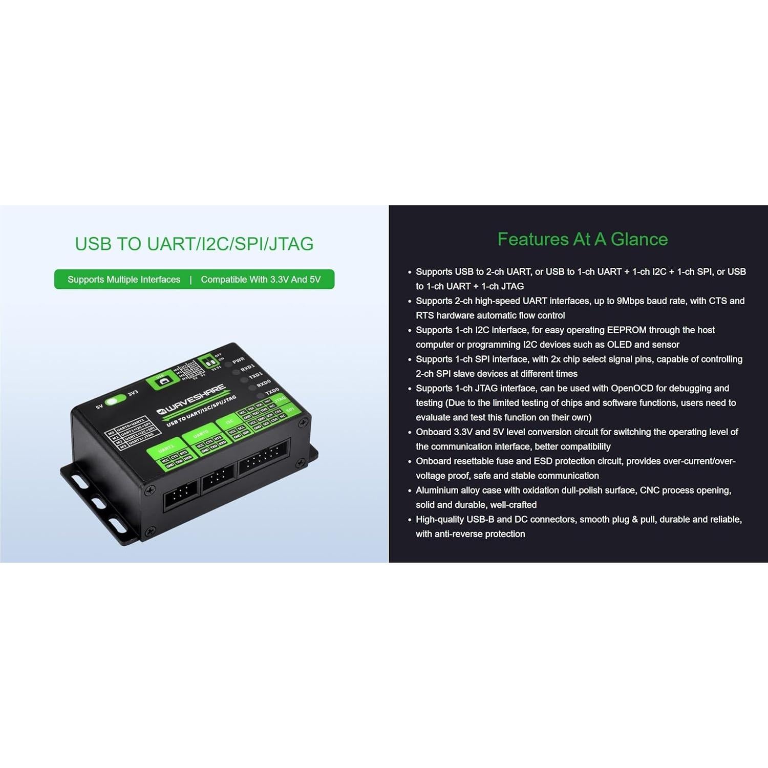 Convertidor USB a UART I2C SPI JTAG TUOPUONE 170g