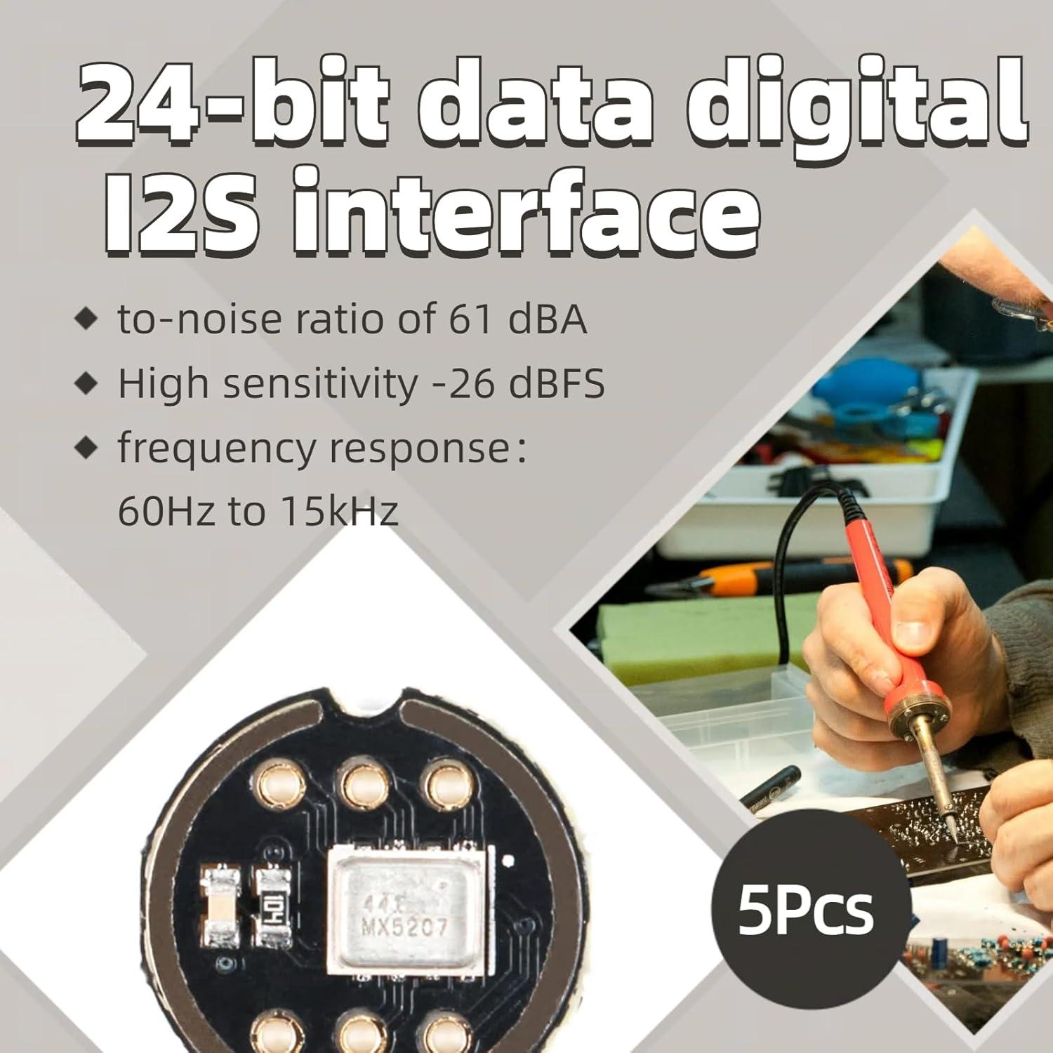 Módulo Micrófono Omnidireccional INMP441 MEMS I2S 24 bits