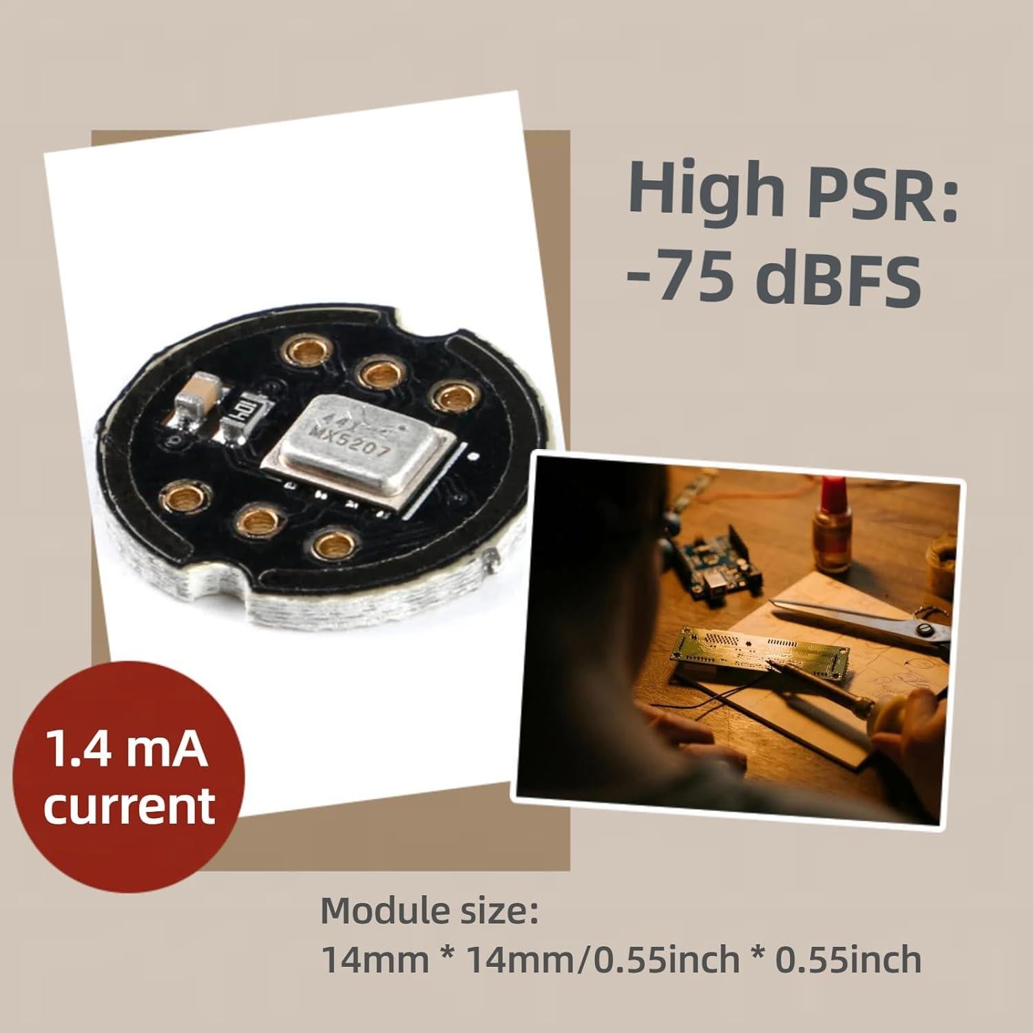 Módulo Micrófono Omnidireccional INMP441 MEMS I2S 24 bits