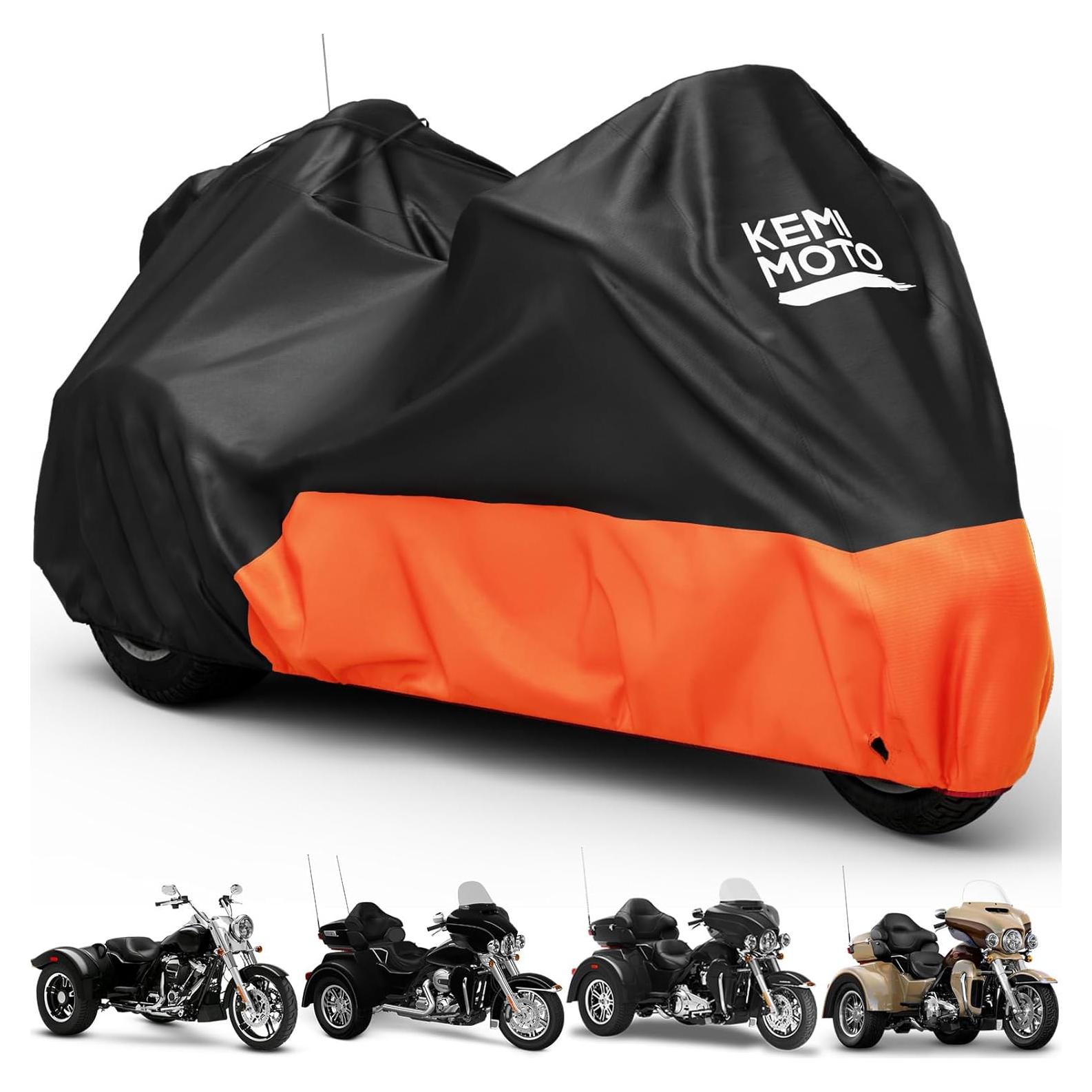 Cubierta de Motocicleta Trike KEMIMOTO Naranja 3 Ruedas
