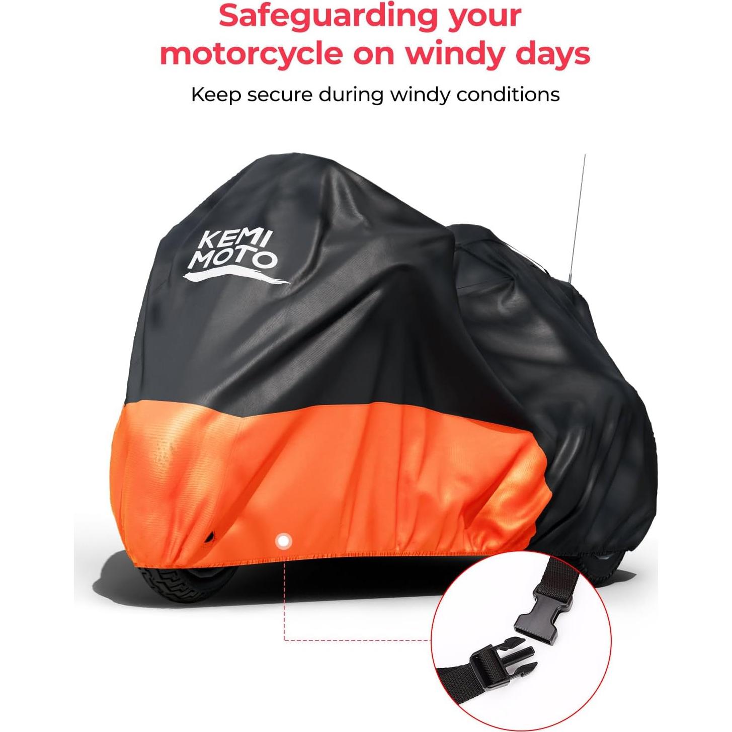 Cubierta de Motocicleta Trike KEMIMOTO Naranja 3 Ruedas