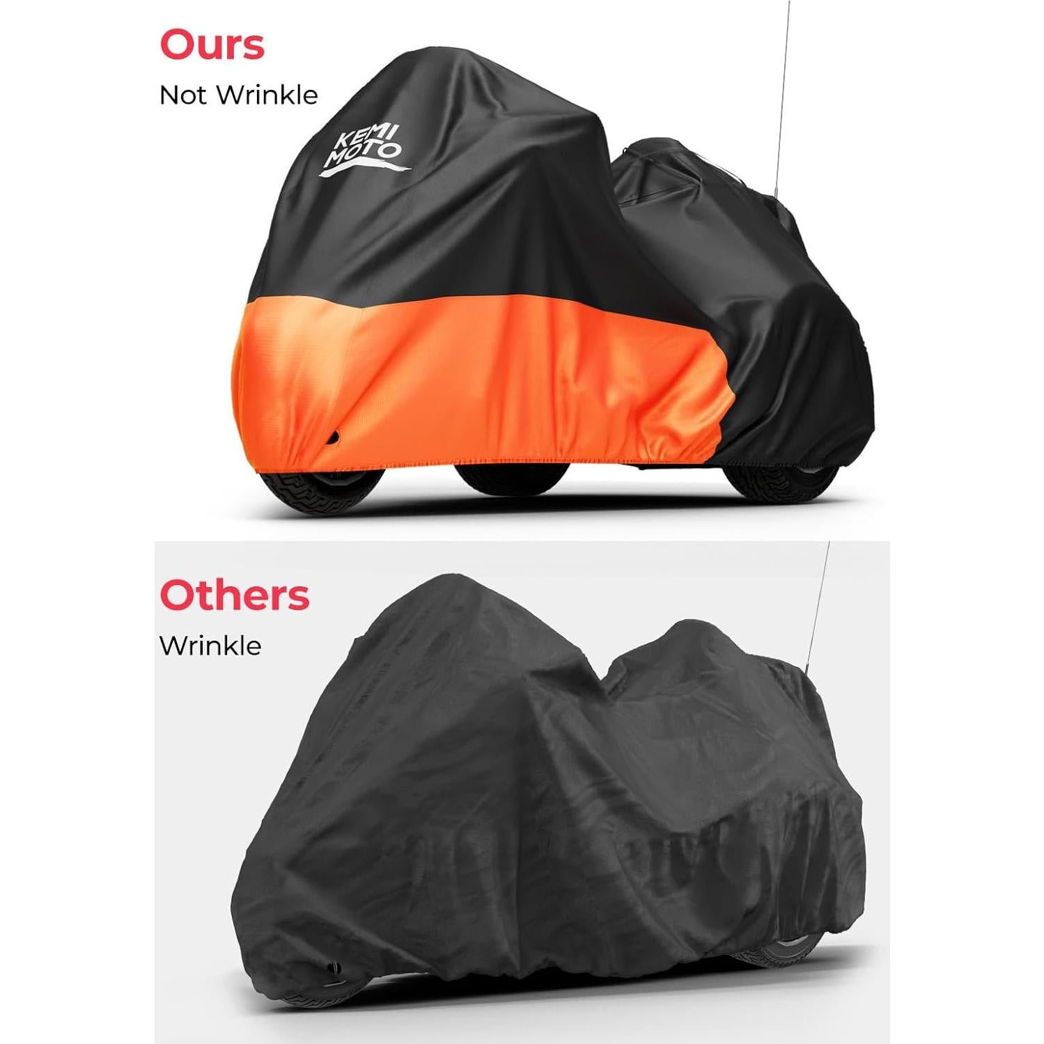 Cubierta de Motocicleta Trike KEMIMOTO Naranja 3 Ruedas