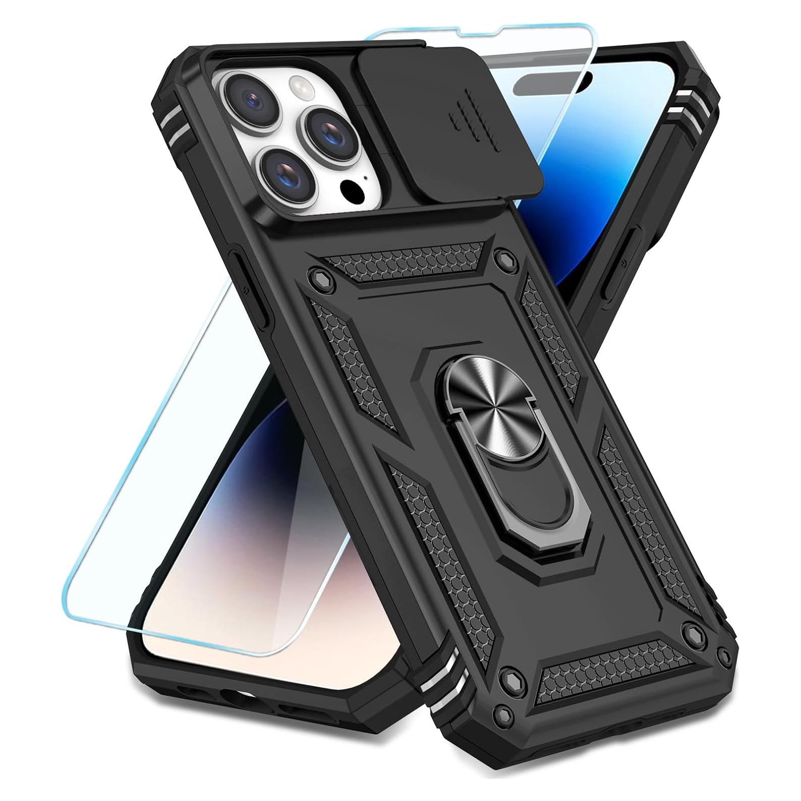 Funda para iPhone 14 Pro SunStory con soporte y protección HD