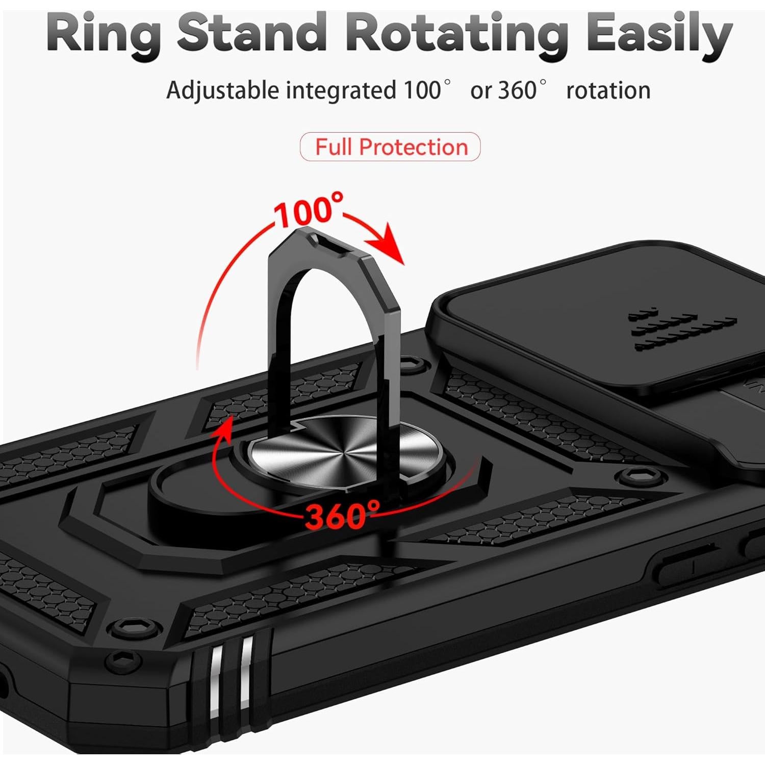Funda para iPhone 14 Pro SunStory con soporte y protección HD